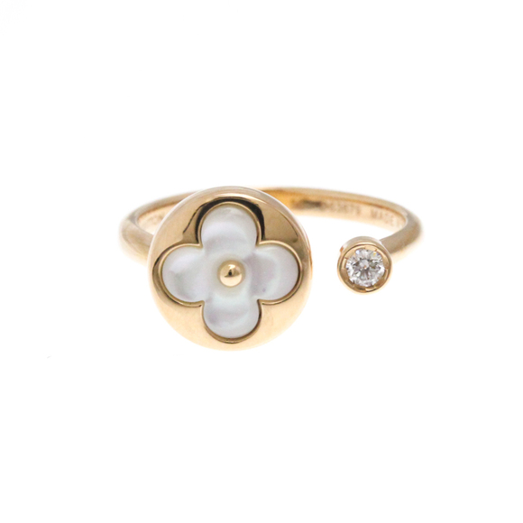 LOUIS VUITTON 18k Rose Gold Diamond Ring - Picture 1 of 11